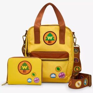 LOUNGEFLY DISNEY PIXAR UP WILDERNESS EXPLORER CROSSBODY BAG, WALLET & KEYCHAIN!